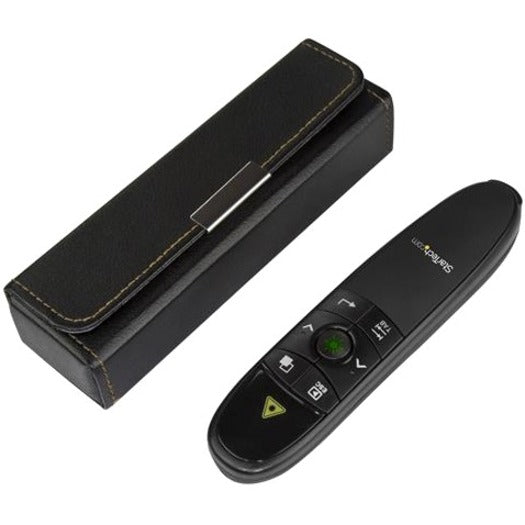 StarTech.com Wireless Presentation Remote with Green Laser Pointer - 90 ft. (27 m) - USB Presentation Clicker for Mac and Windows - Batteries Included - Wireless Slideshow and Volume Controls PRESREMOTEG