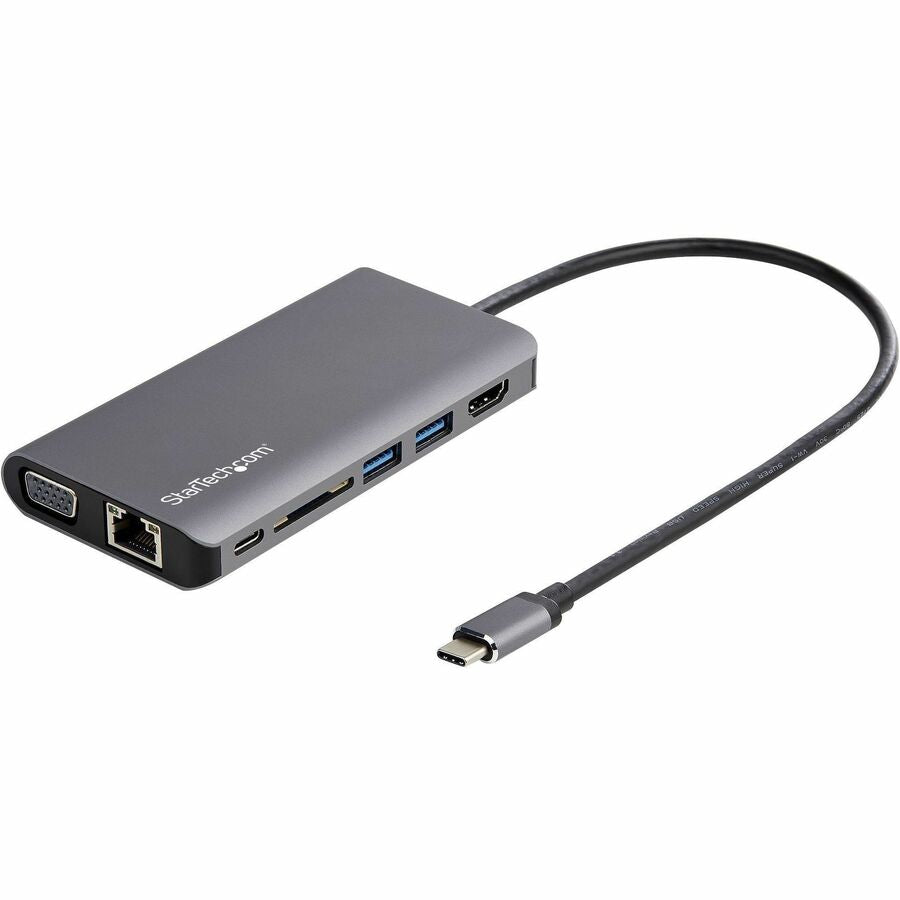 StarTech.com USB C Multiport Adapter - USB-C Mini Travel Dock w/ 4K HDMI or 1080p VGA - 100W PD Pass-Through, 3x USB, SD, GbE, Audio DKT30CHVAUSP