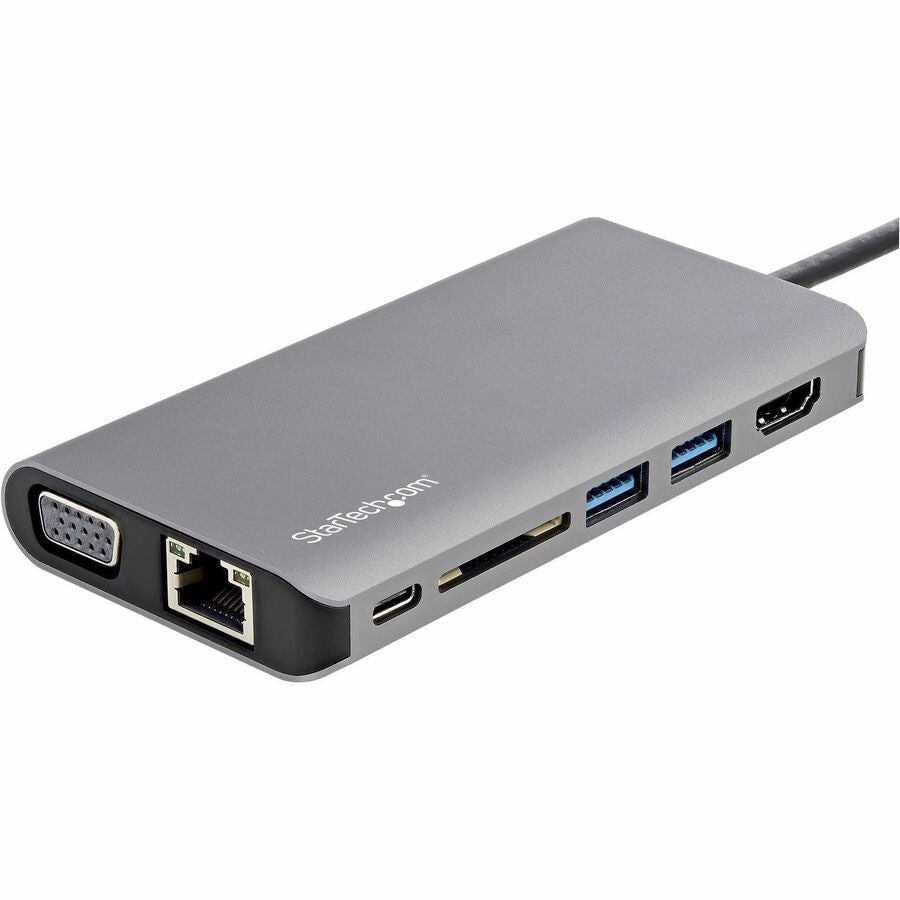 StarTech.com USB C Multiport Adapter - USB-C Mini Travel Dock w/ 4K HDMI or 1080p VGA - 100W PD Pass-Through, 3x USB, SD, GbE, Audio DKT30CHVAUSP