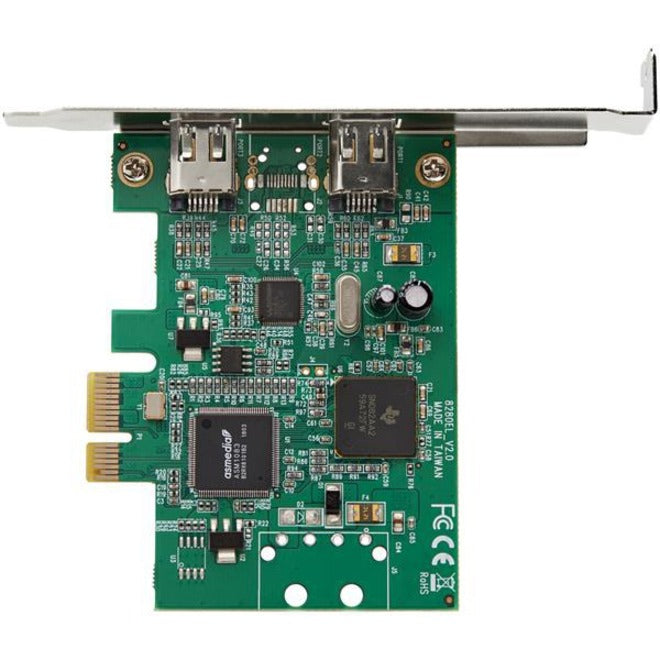 StarTech.com 2 Port PCI Express FireWire Card - TI TSB82AA2 Chipset - Plug-and-Play - PCIe 1394a FireWire Adapter (PEX1394A2V2) PEX1394A2V2