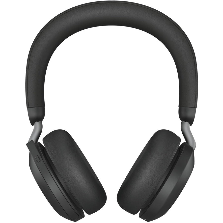 Jabra Evolve2 75 Wireless On-ear Stereo Headset - USB-A - For MS Teams - With Charging Stand - Black - Binaural - Ear-cup - 3000 cm - Bluetooth - 20 Hz to 20 kHz - MEMS Technology Microphone - Noise Cancelling 27599-999-989