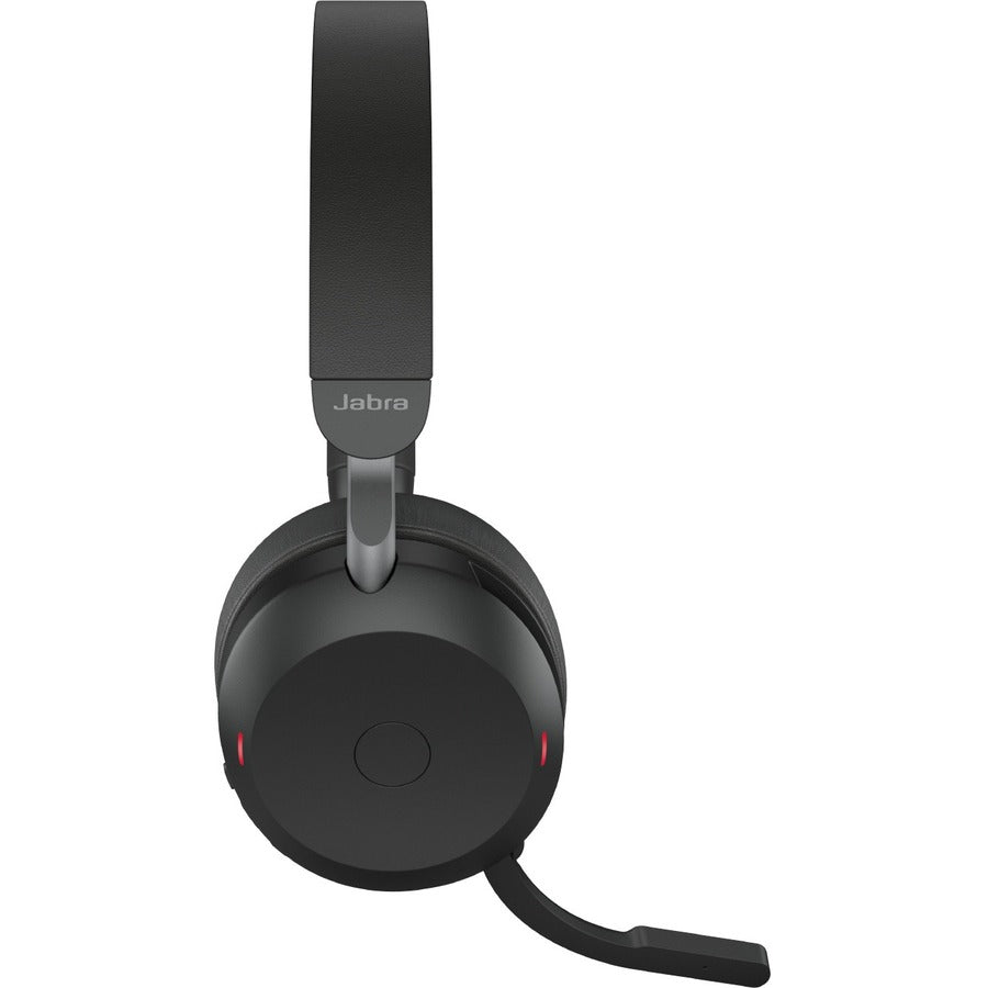 Jabra Evolve2 75 Wireless On-ear Stereo Headset - USB-C - Unified Communication - Black - Binaural - Ear-cup - 3000 cm - Bluetooth - 20 Hz to 20 kHz - MEMS Technology Microphone - Noise Cancelling 27599-989-899