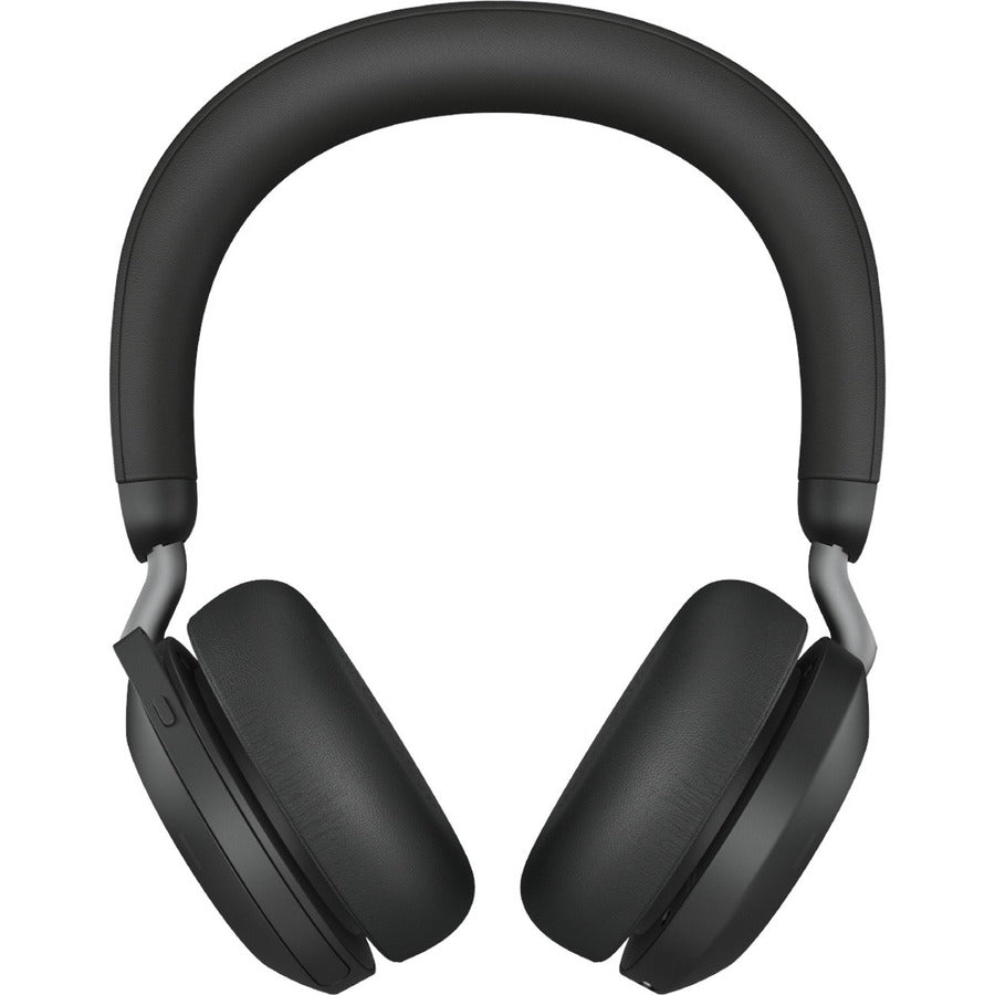 Jabra Evolve2 75 Wireless On-ear Stereo Headset - USB-C - For MS Teams - With Charging Stand - Black - Binaural - Ear-cup - 3000 cm - Bluetooth - 20 Hz to 20 kHz - MEMS Technology Microphone - Noise Cancelling 27599-999-889