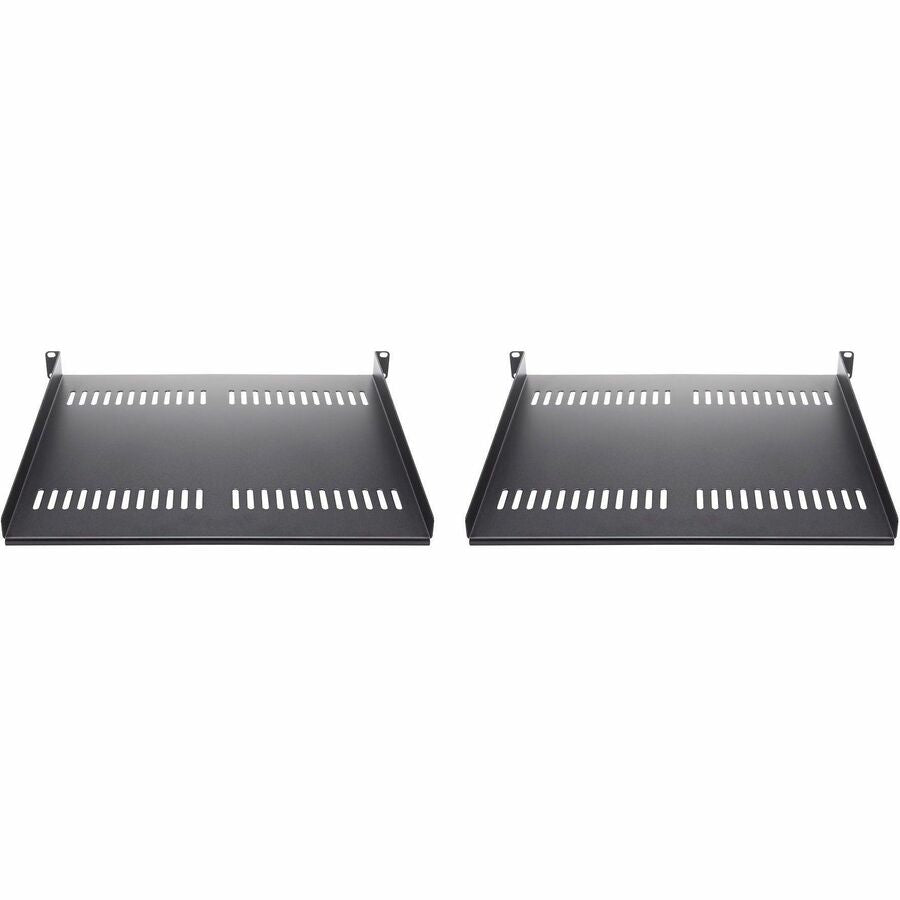 StarTech.com 1U Server Rack Cabinet Shelf - Fixed 16" Deep Cantilever Rackmount Tray for 19" Data/AV/Network Enclosure w/Cage Nuts, Screws CABSHELF116V2PK