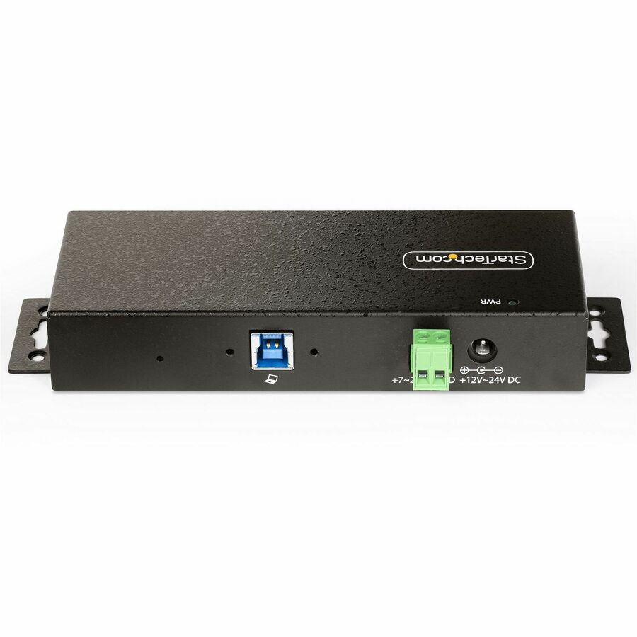 StarTech.com 7-Port Managed USB Hub, Heavy Duty Metal Industrial Housing, ESD & Surge Protection, Wall/Desk/Din-Rail Mountable, USB 5Gbps 5G7AINDRM-USB-A-HUB