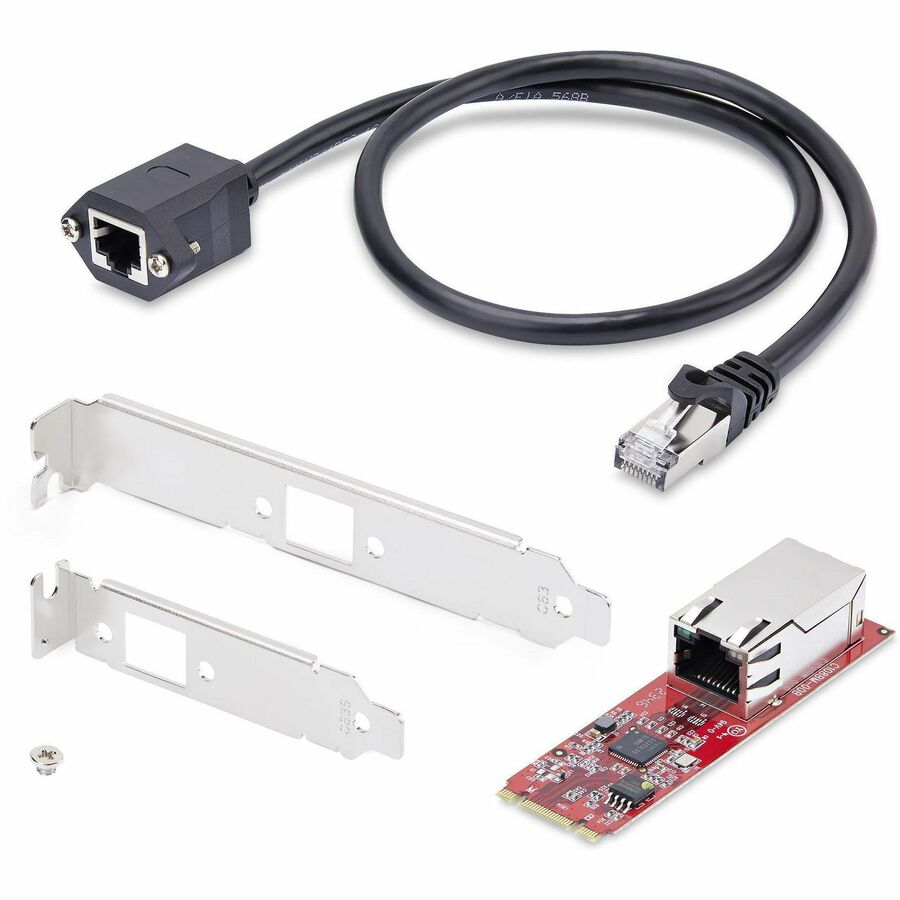 StarTech.com 1-Port 2.5GbE M.2 2280 Network Card, NBASE-T PCIe Ethernet Card, Intel I225-V, Multi-Gigabit NIC, Desktop LAN Card, Win/Linux MR12GI-NETWORK-CARD
