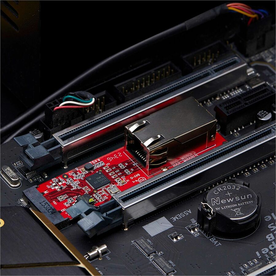 StarTech.com 1-Port 2.5GbE M.2 2280 Network Card, NBASE-T PCIe Ethernet Card, Intel I225-V, Multi-Gigabit NIC, Desktop LAN Card, Win/Linux MR12GI-NETWORK-CARD