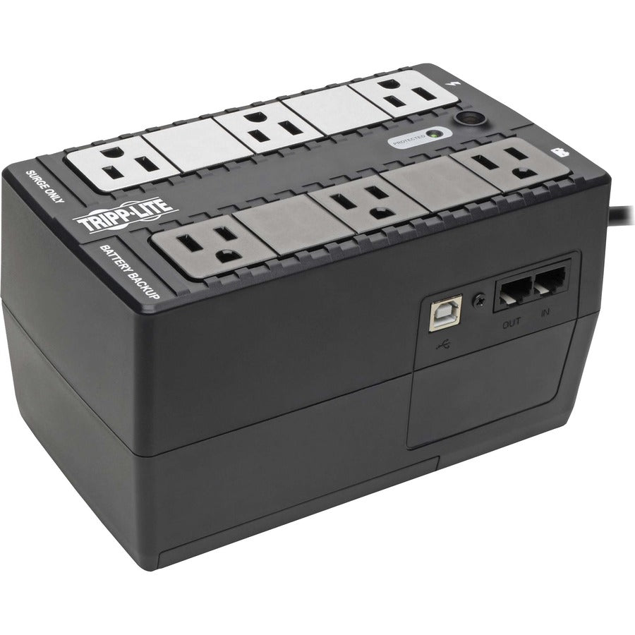 Tripp Lite by Eaton 350VA 210W Standby UPS - 6 NEMA 5-15R Outlets, 120V, 50/60 Hz, USB, 5-15P Plug, Desktop/Wall Mount - Battery Backup INTERNET350U