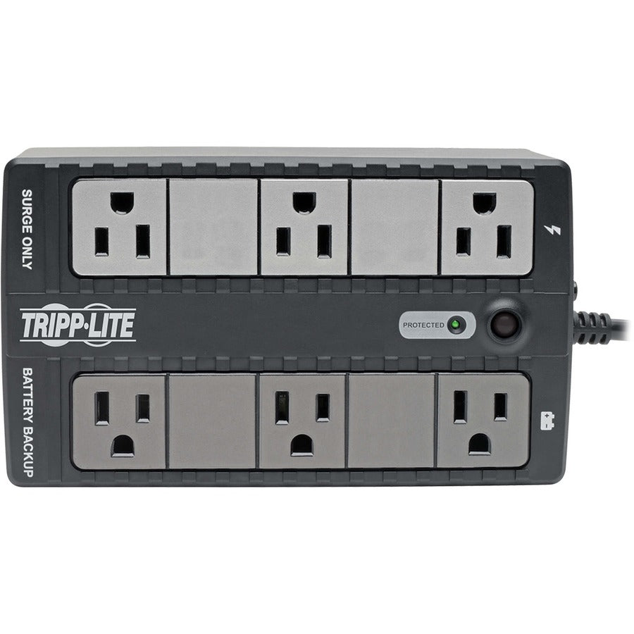 Tripp Lite by Eaton 350VA 210W Standby UPS - 6 NEMA 5-15R Outlets, 120V, 50/60 Hz, USB, 5-15P Plug, Desktop/Wall Mount - Battery Backup INTERNET350U
