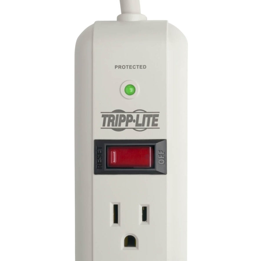 Tripp Lite by Eaton Protect It! 7-Outlet Surge Protector, 12 ft. Cord, 1080 Joules, Diagnostic LED, Light Gray Housing TLP712