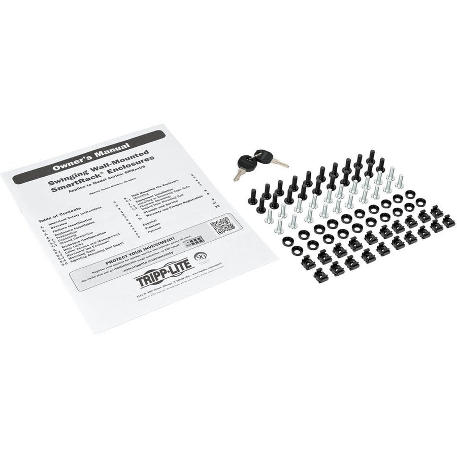 Tripp Lite by Eaton SmartRack 10U Low-Profile Switch-Depth Wall-Mount Small Rack Enclosure, Hinged Back SRW10US