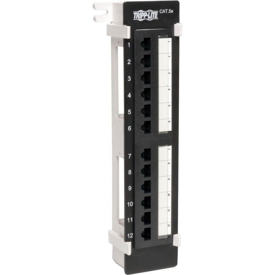 Tripp Lite by Eaton 12-Port Wall-Mount Cat5e Patch Panel, 568B, RJ45 Ethernet, TAA N050-012