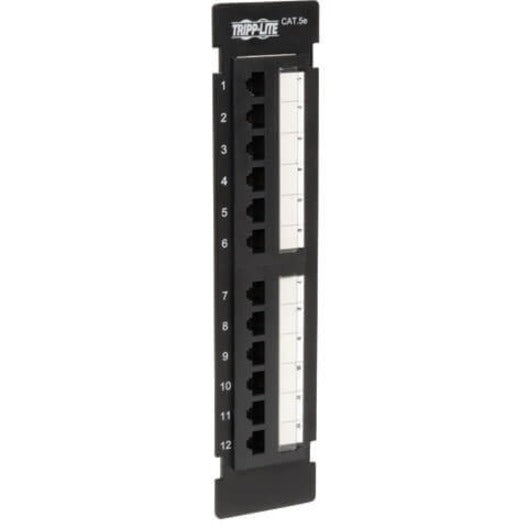 Tripp Lite by Eaton 12-Port Wall-Mount Cat5e Patch Panel, 568B, RJ45 Ethernet, TAA N050-012