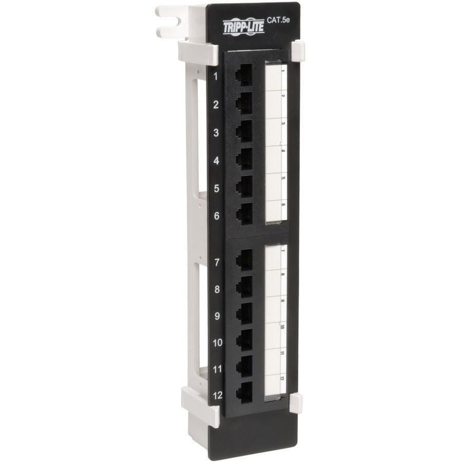 Tripp Lite by Eaton 12-Port Wall-Mount Cat5e Patch Panel, 568B, RJ45 Ethernet, TAA N050-012