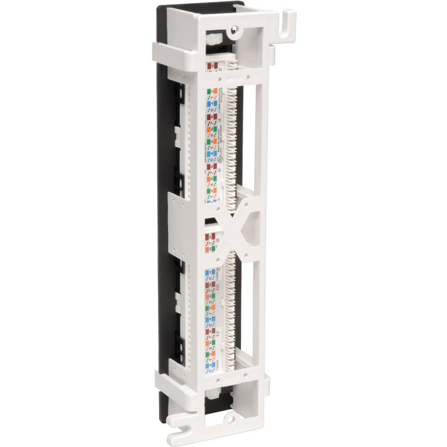 Tripp Lite by Eaton 12-Port Wall-Mount Cat5e Patch Panel, 568B, RJ45 Ethernet, TAA N050-012