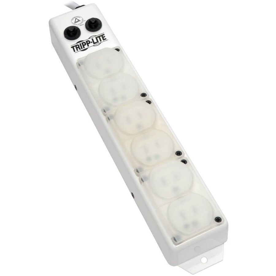 Tripp Lite by Eaton Safe-IT UL 1363A Medical-Grade Power Strip for Patient-Care Vicinity, 6x15A Hospital-Grade Outlets, Safety Covers, 15 ft. Cord PS-615-HG-OEM
