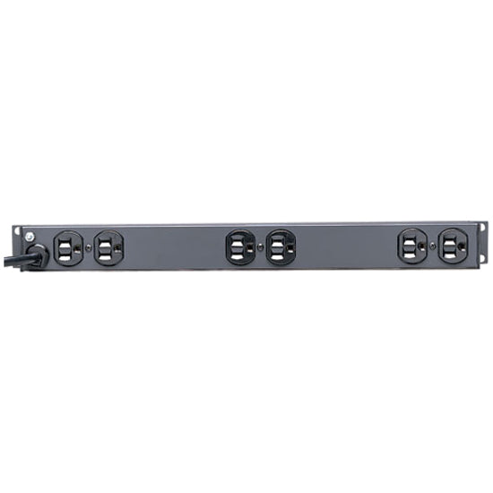 Tripp Lite by Eaton 1U Rack-Mount Power Strip, 120V, 15A, 5-15P, 12 Outlets (6 Front-Facing, 6-Rear-Facing), 15 ft. (4.57 m) Cord RS-1215