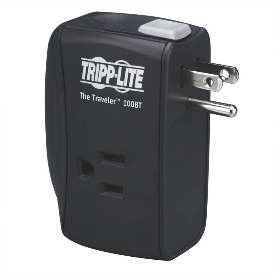 Tripp Lite by Eaton Protect It! 2-Outlet Portable Surge Protector, Direct Plug-In, 1050 Joules, Ethernet Protection TRAVELER100BT