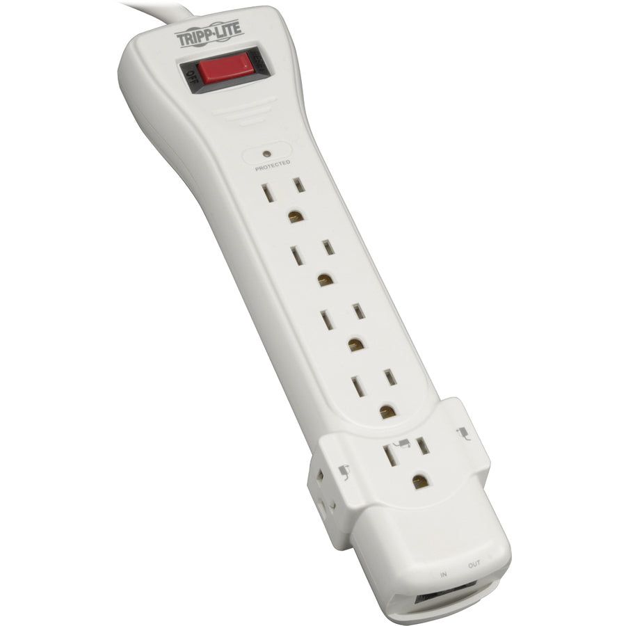 Tripp Lite by Eaton Protect It! 7-Outlet Surge Protector, 12 ft. (3.66 m) Cord, 1080 Joules, Fax/Modem Protection, RJ11 SUPER6TEL12