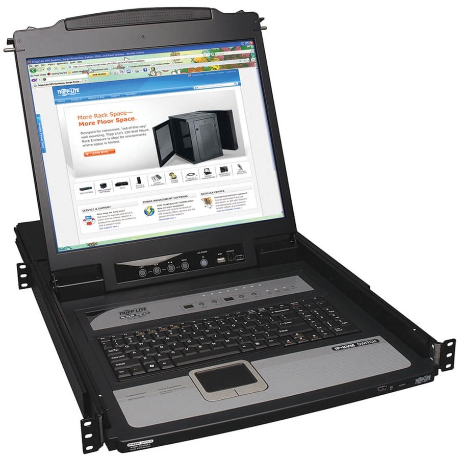 Tripp Lite by Eaton NetDirector 8-Port 1U Rack-Mount Console KVM Switch with 19-in. LCD and IP Remote Access B020-U08-19-IP