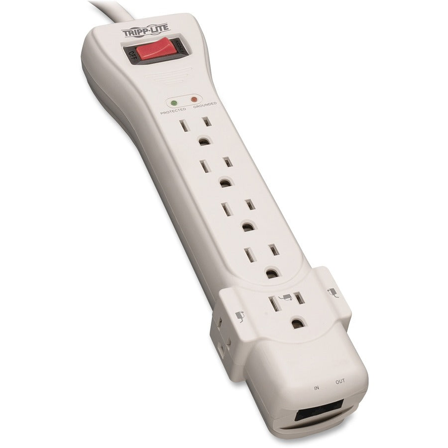 Tripp Lite by Eaton Protect It! 7-Outlet Surge Protector, 7 ft. (2.13 m) Cord, 2520 Joules, Fax/Modem Protection, RJ11 SUPER7TEL