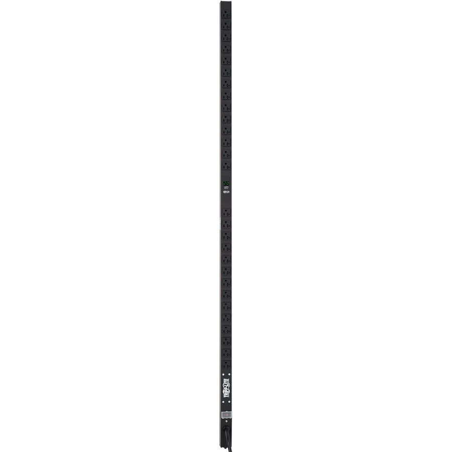 Tripp Lite by Eaton 1.9kW Single-Phase Local Metered PDU, 120V Outlets (28 5-15/20R), L5-20P/5-20P Adapter, 15 ft. (4.57 m) Cord, 0U Vertical PDUMV20
