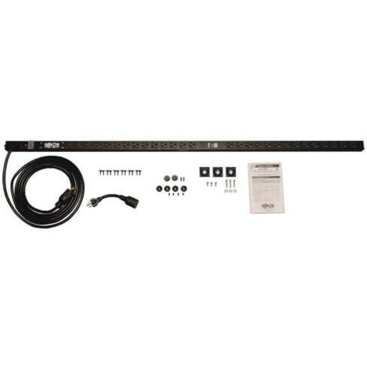 Tripp Lite by Eaton 1.9kW Single-Phase Local Metered PDU, 120V Outlets (28 5-15/20R), L5-20P/5-20P Adapter, 15 ft. (4.57 m) Cord, 0U Vertical PDUMV20