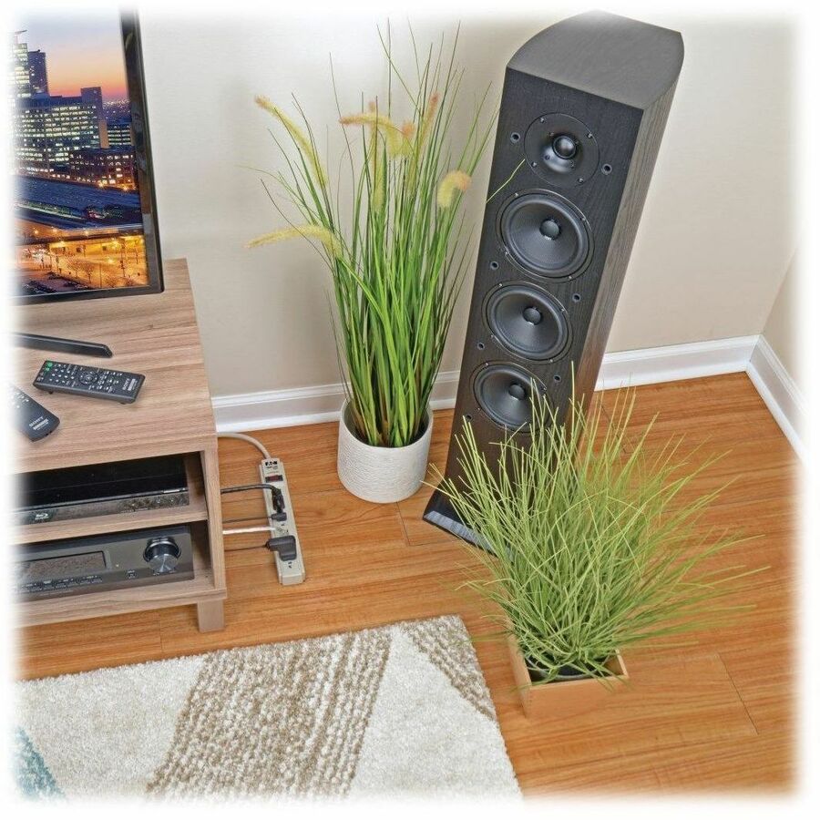 Eaton Tripp Lite Series Protect It! 6-Outlet Surge Protector, 8 ft. (2.43 m) Cord, 990 Joules, Low-Profile Right-Angle 5-15P plug TLP608