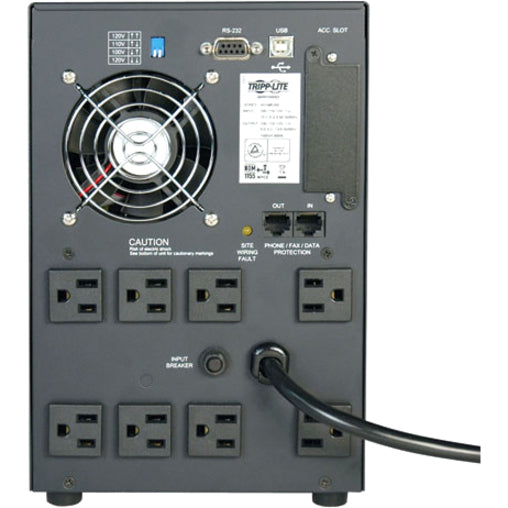 Tripp Lite by Eaton SmartPro 120V 1.5kVA 900W Line-Interactive Sine Wave UPS, Tower, Network Card Options, USB, DB9, 8 Outlets - Battery Backup SMART1500SLT