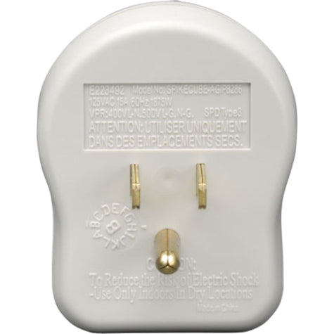 Tripp Lite by Eaton 1-Outlet Personal Surge Protector, Direct Plug-In, 600 Joules, 2 Diagnostic LEDs SPIKECUBE