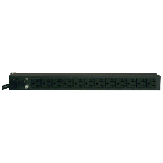 Tripp Lite by Eaton 2.4kW Single-Phase Local Metered PDU, 120V (12 5-15/20R), L5-20P / 5-20P, 120V Input, 15 ft. (4.57 m) Cord, 1U Rack-Mount PDUMH20
