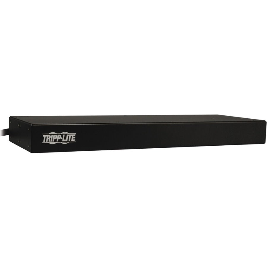 Tripp Lite by Eaton 1.9kW Single-Phase Monitored PDU, 120V Outlets (8 5-15/20R), L5-20P/5-20P Adapter, 12 ft. (3.66 m) Cord, 1U Rack-Mount, LX Platform Interface, TAA PDUMNH20