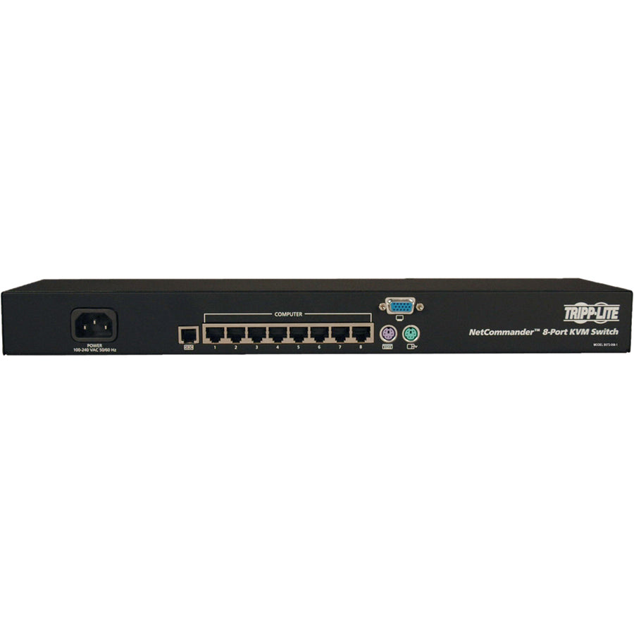 Tripp Lite by Eaton NetCommander 8-Port Cat5 KVM Switch 1U Rack-Mount B072-008-1