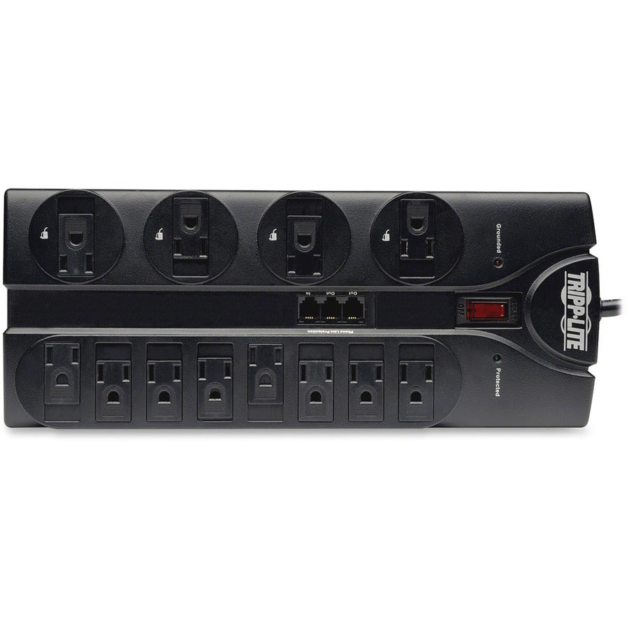 Eaton Tripp Lite Series Protect It! 12-Outlet Surge Protector, 8 ft. (2.43 m) Cord, 2160 Joules, Tel/Modem Protection TLP1208TEL