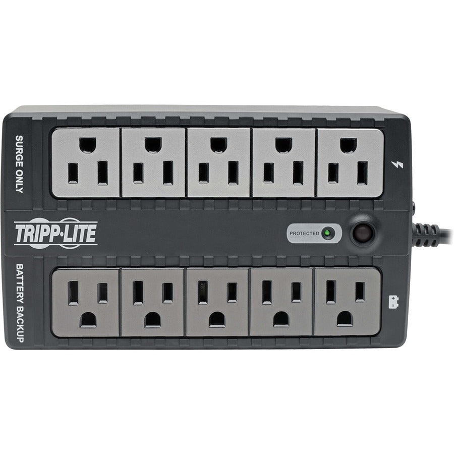 Tripp Lite by Eaton 600VA 325W Standby UPS - 10 NEMA 5-15R Outlets, 120V, 50/60 Hz, USB, 5-15P Plug, Desktop/Wall Mount - Battery Backup INTERNET600U