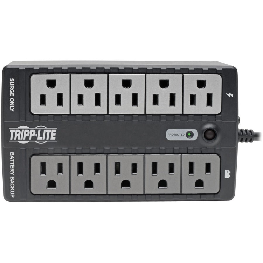 Tripp Lite by Eaton 550VA 300W Standby UPS - 10 NEMA 5-15R Outlets, 120V, 50/60 Hz, USB, 5-15P Plug, Desktop/Wall Mount - Battery Backup INTERNET550U