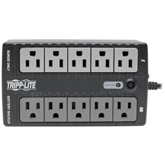 Tripp Lite by Eaton 550VA 300W Standby UPS - 10 NEMA 5-15R Outlets, 120V, 50/60 Hz, USB, 5-15P Plug, Desktop/Wall Mount - Battery Backup INTERNET550U