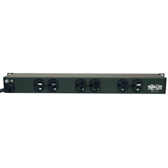 Tripp Lite by Eaton 1U Rack-Mount Network Server Power Strip, 120V, 15A, 6-Outlet (Rear-Facing), 15 ft. (4.57 m) Cord RS-0615-R