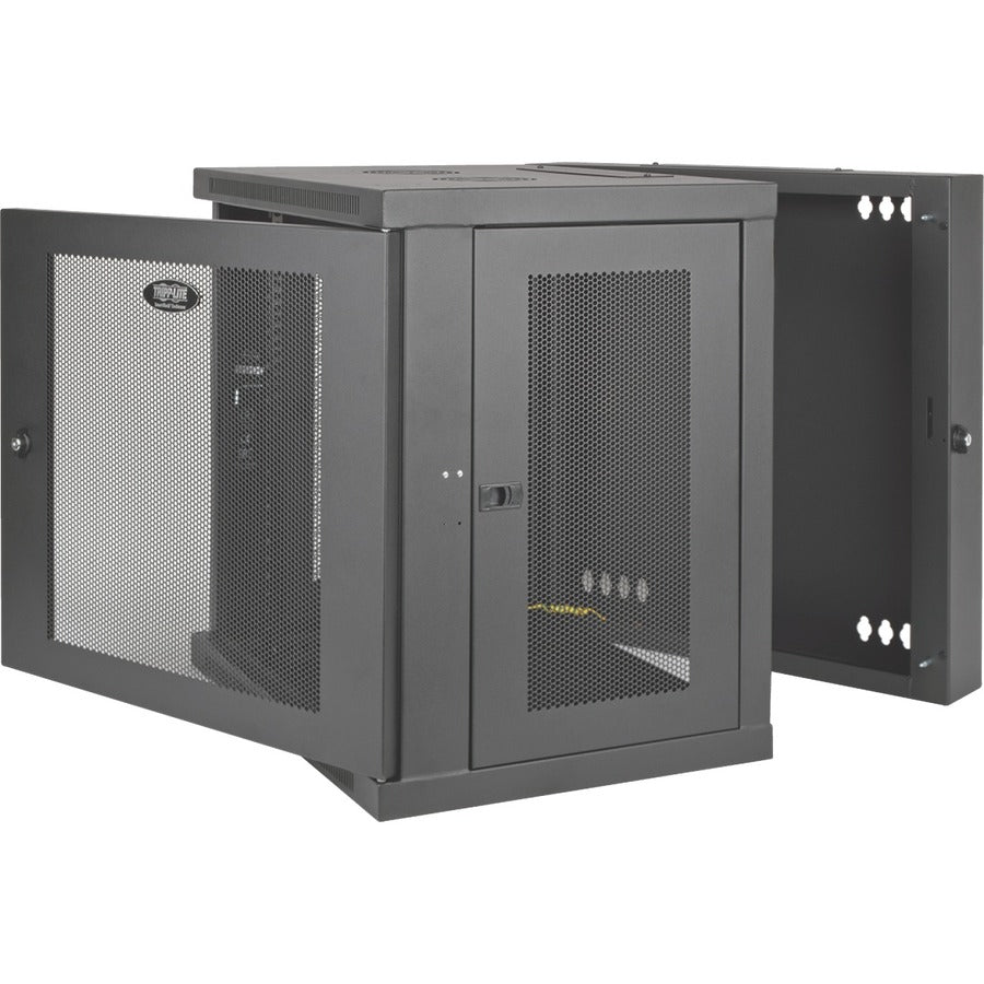Tripp Lite by Eaton SmartRack 12U Low-Profile Switch-Depth Wall-Mount Small Rack Enclosure, Hinged Back SRW12US