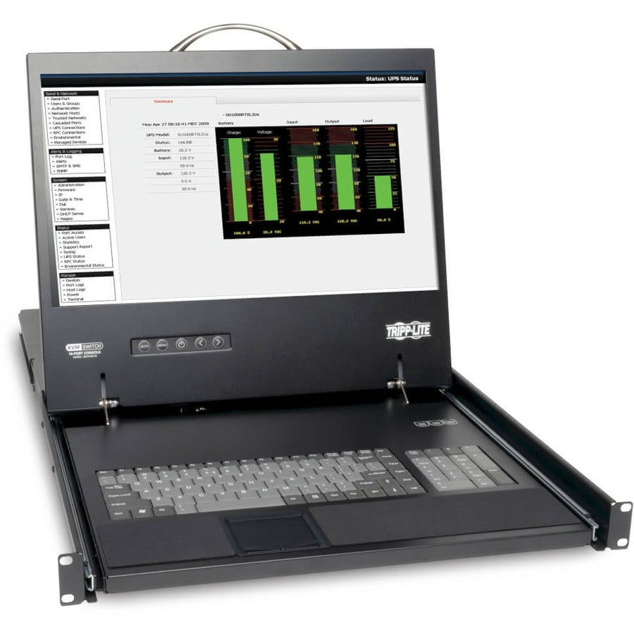 Tripp Lite by Eaton NetCommander 8-Port Cat5 1U Rack-Mount Console KVM Switch with 19-in. LCD B070-008-19