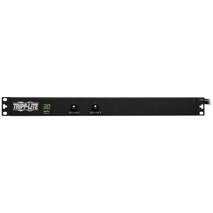 Tripp Lite by Eaton 2.9kW Single-Phase Local Metered PDU, 120V Outlets (12 5-15/20R), L5-30P, 15 ft. (4.57 m) Cord, 1U Rack-Mount PDUMH30