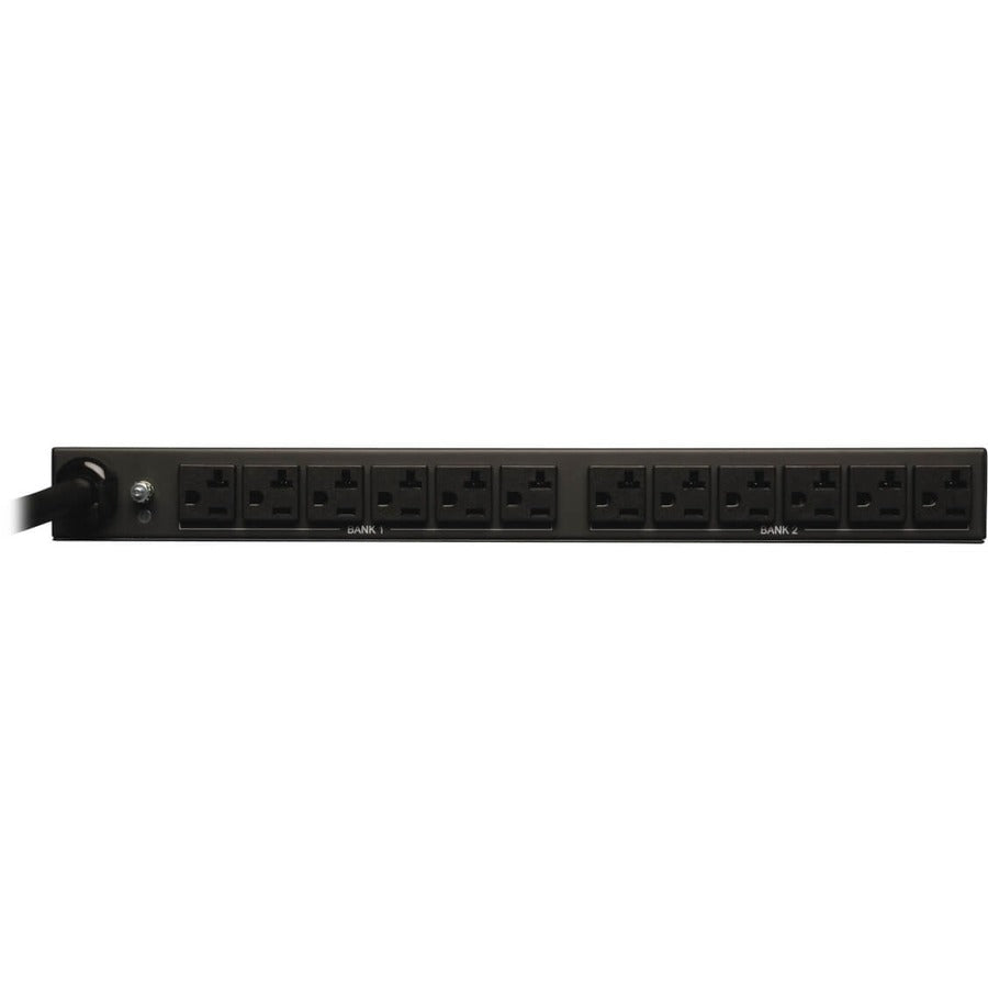 Tripp Lite by Eaton 2.9kW Single-Phase Local Metered PDU, 120V Outlets (12 5-15/20R), L5-30P, 15 ft. (4.57 m) Cord, 1U Rack-Mount PDUMH30