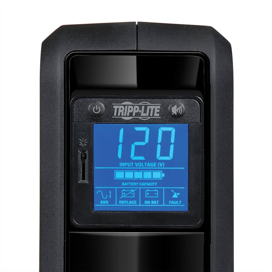 Tripp Lite by Eaton OmniSmart LCD 120V 650VA 350W Line-Interactive UPS, Tower, LCD display, USB port - Battery Backup OMNI650LCD