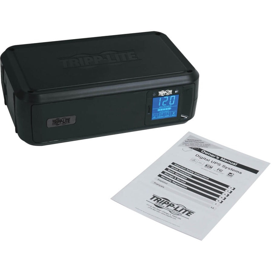 Tripp Lite by Eaton OmniSmart LCD 120V 650VA 350W Line-Interactive UPS, Tower, LCD display, USB port - Battery Backup OMNI650LCD