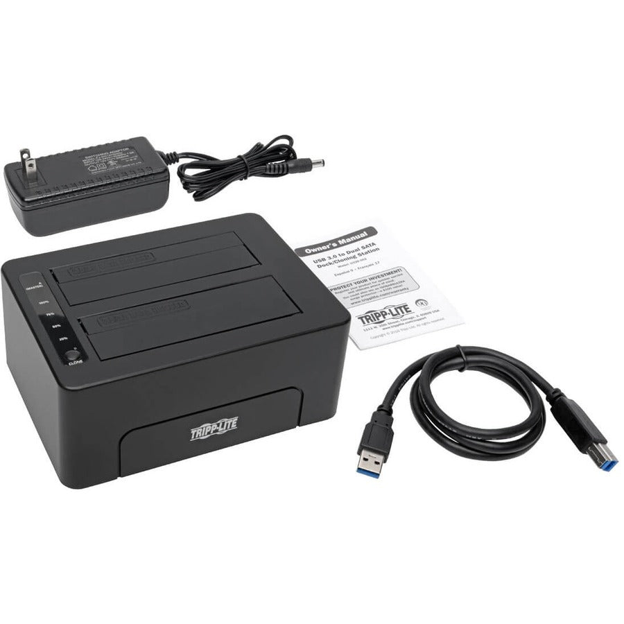 Tripp Lite by Eaton USB 3.0 SuperSpeed to Dual SATA External Hard Drive Docking Station with Cloning for 2.5 in./3.5 in. HDD U339-002