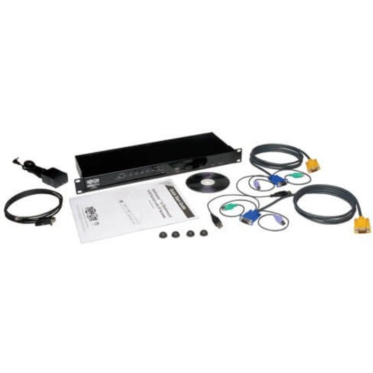 Tripp Lite by Eaton 8-Port Rackmount KVM Switch w/ Built in IP and On Screen Display 1U B022-U08-IP