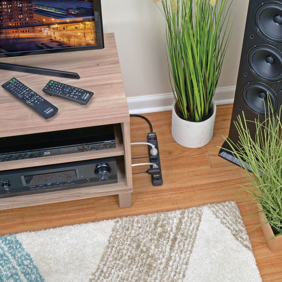 Tripp Lite by Eaton Protect It! 6-Outlet Surge Protector, 6 ft. Cord, 360 Joules, Diagnostic LED, Black Housing TLP6B