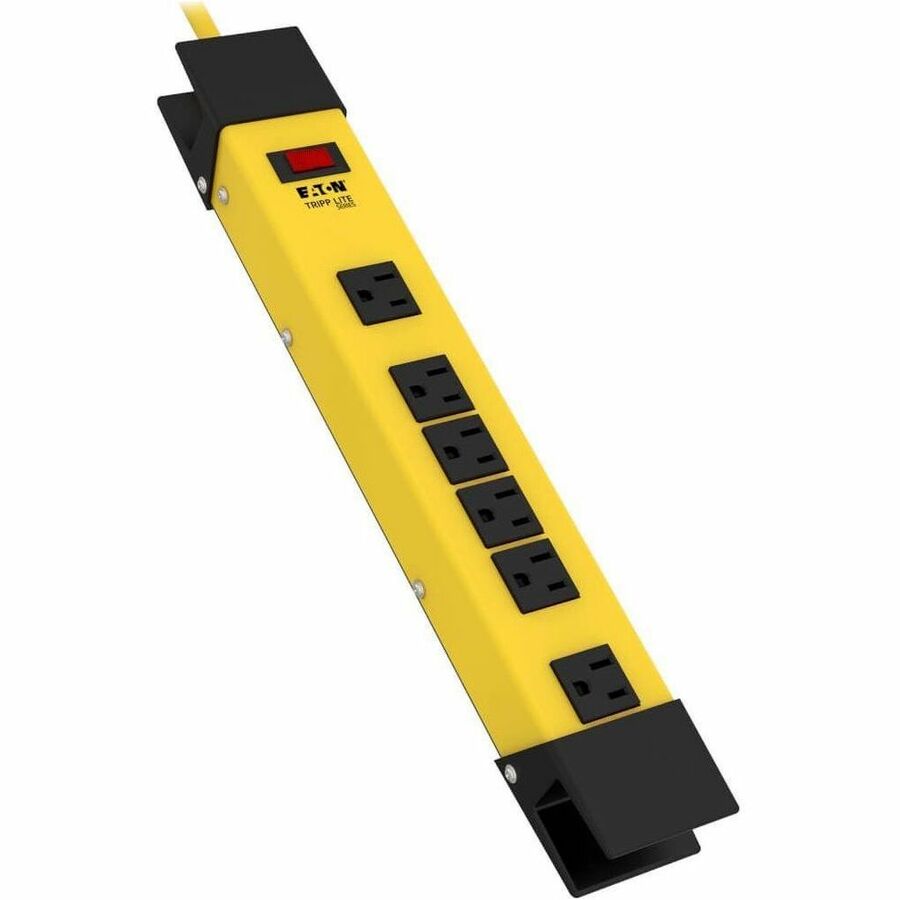 Eaton Tripp Lite Series Power It! 6-Outlet Safety Power Strip, 9 ft. (2.74 m) Cord & Clip, Hang Holes, Safety Covers, GFCI Plug TLM609GF