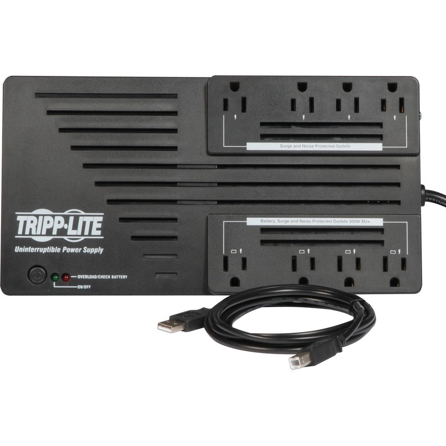 Tripp Lite by Eaton 550VA 300W Line-Interactive UPS - 8 NEMA 5-15R Outlets, AVR, 120V, 50/60 Hz, USB, Desktop/Wall Mount - Battery Backup AVR550U