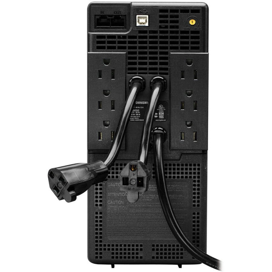 Tripp Lite by Eaton OmniVS 120V 1000VA 500W Line-Interactive UPS, Tower, USB port - Battery Backup OMNIVS1000